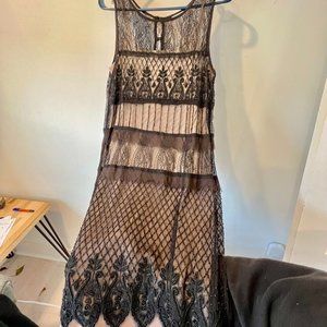 SOLD KIMCHI BLUE Sheer Beaded Slip Dress